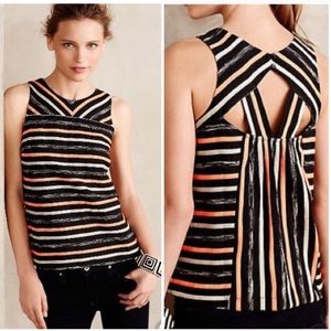 EUC Anthropologie HD in Paris Sleeveless Striped Top